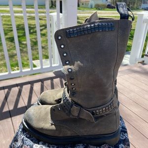 *RARE* Dr. Martens Janice Studded Motorcycle Boot